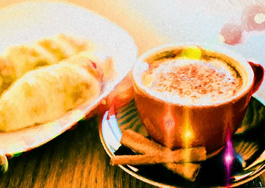 cappuccino in the morning