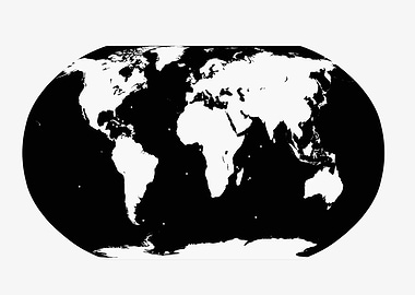 World map planet white