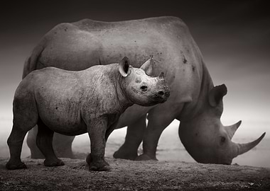 Black Rhinoceros calf