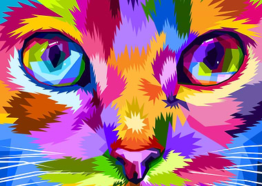 colorful cats eyes