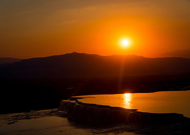 Pamukkale sunset in Turkey
