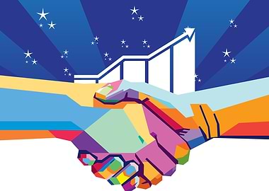 handshake popart color