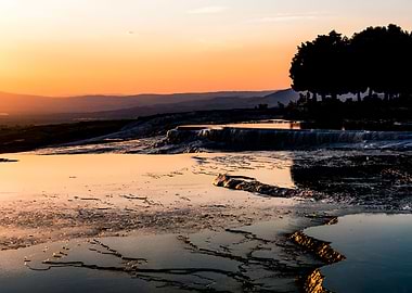 Pamukkale salt deposits
