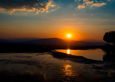 Sunset at Pamukkale