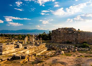 Ruins at pamukkale turkey