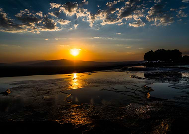 Sunset in Pamukkale Turkey