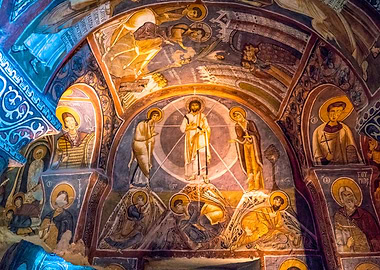 Cave church mural art