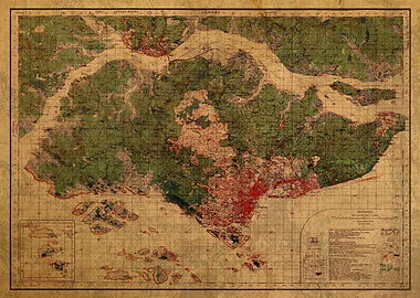 Singapore Map 1930