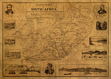 Old Map of South Africa