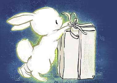 Rabbit with a gift