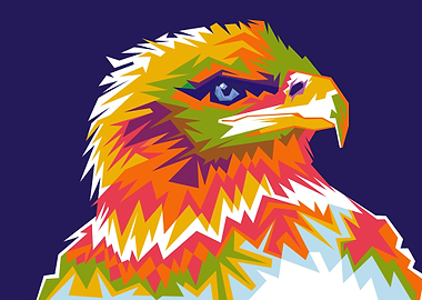 Eagle in WPAP Pop Art