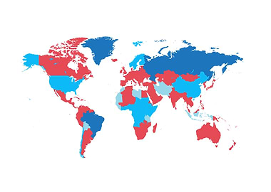 World map colorful