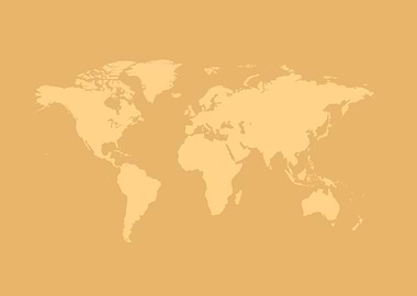 World map cream color