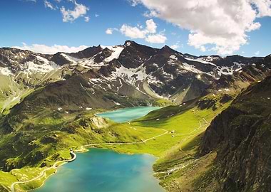 Aerial Shot Alpine Lakes
