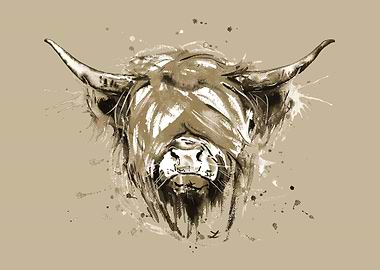 Highland Cattle Beige