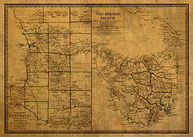 Map of Tasmania 1831