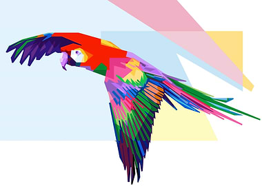 Macaw In Wpap Style