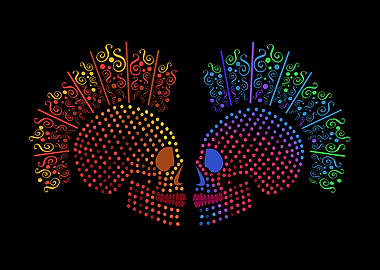 Punk skulls music icons