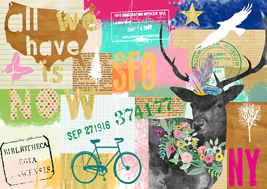 Colorful New York Collage