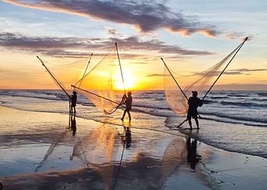 A nice new day on beach