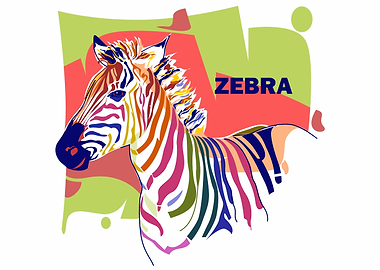 Zebra Pop Art
