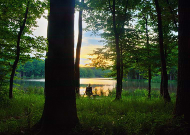 Relaxing next to the Lake