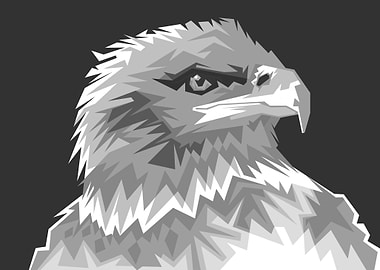 Eagle in WPAP Pop Art