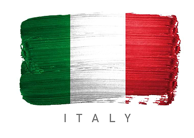 Italy flag map europe