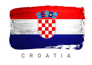 Croatia flag map brush