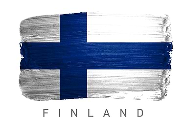 Finland flag map country