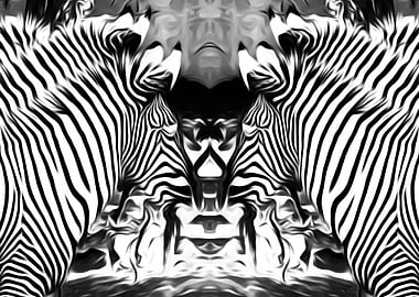 zebra face to face