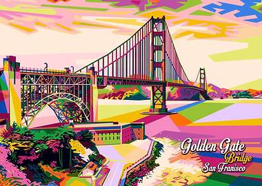 WPAP of Golden Gate Bridge