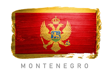 Montenegro flag map