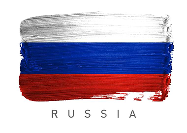 Russia flag map country