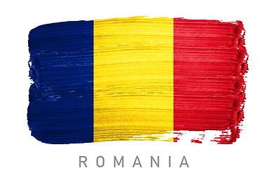 Romania flag map country