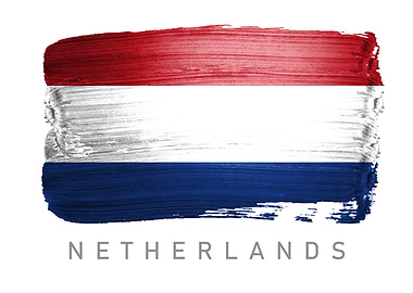 Netherlands flag map