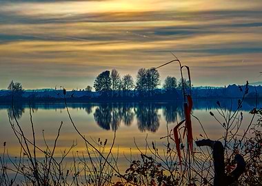 winter reflection on lanke