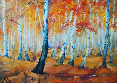 Autumn landscape painting