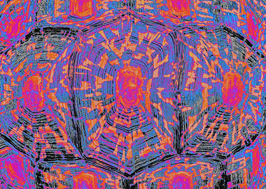 Pattern blue orange pink