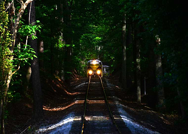 Through the forest tunnel