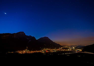 Night in the mountains