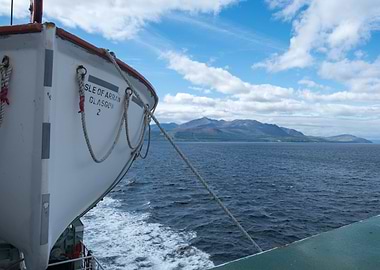 Arran from the sea