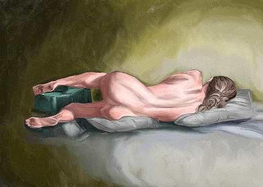 naked woman painting