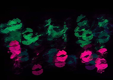 pink and green kisses