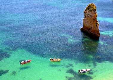 Colorful Algarve coast