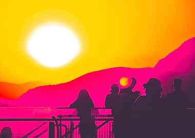 California summer sunset