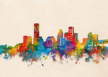 Houston watercolor