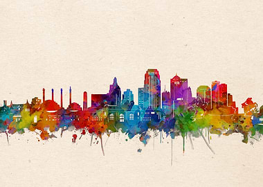 Kansas city watercolor