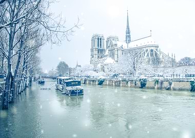 Snowy Notre Dame