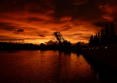 The old cass street bridge
